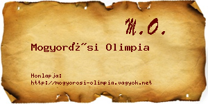 Mogyorósi Olimpia névjegykártya
